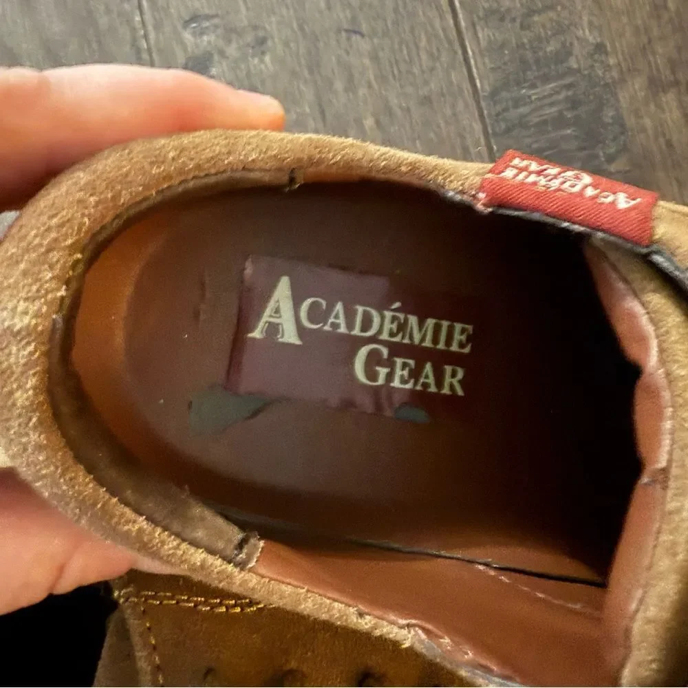 Academie Gear James Boys’ Dress Shoes Oxfords Suede Leather Big Kid 4M Youth